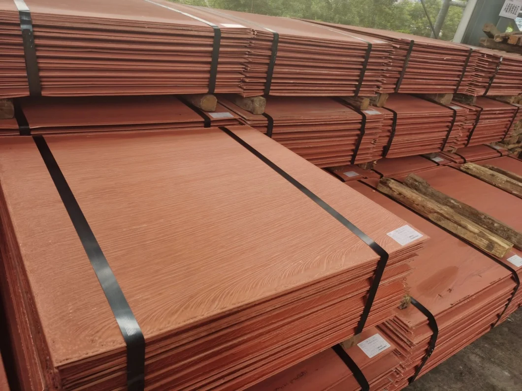 China High Quality 99.99 % Pure Copper Cathodes Plate for Buliding Construction Materials